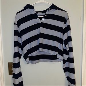 Brandy Melville cropped rugby shirt